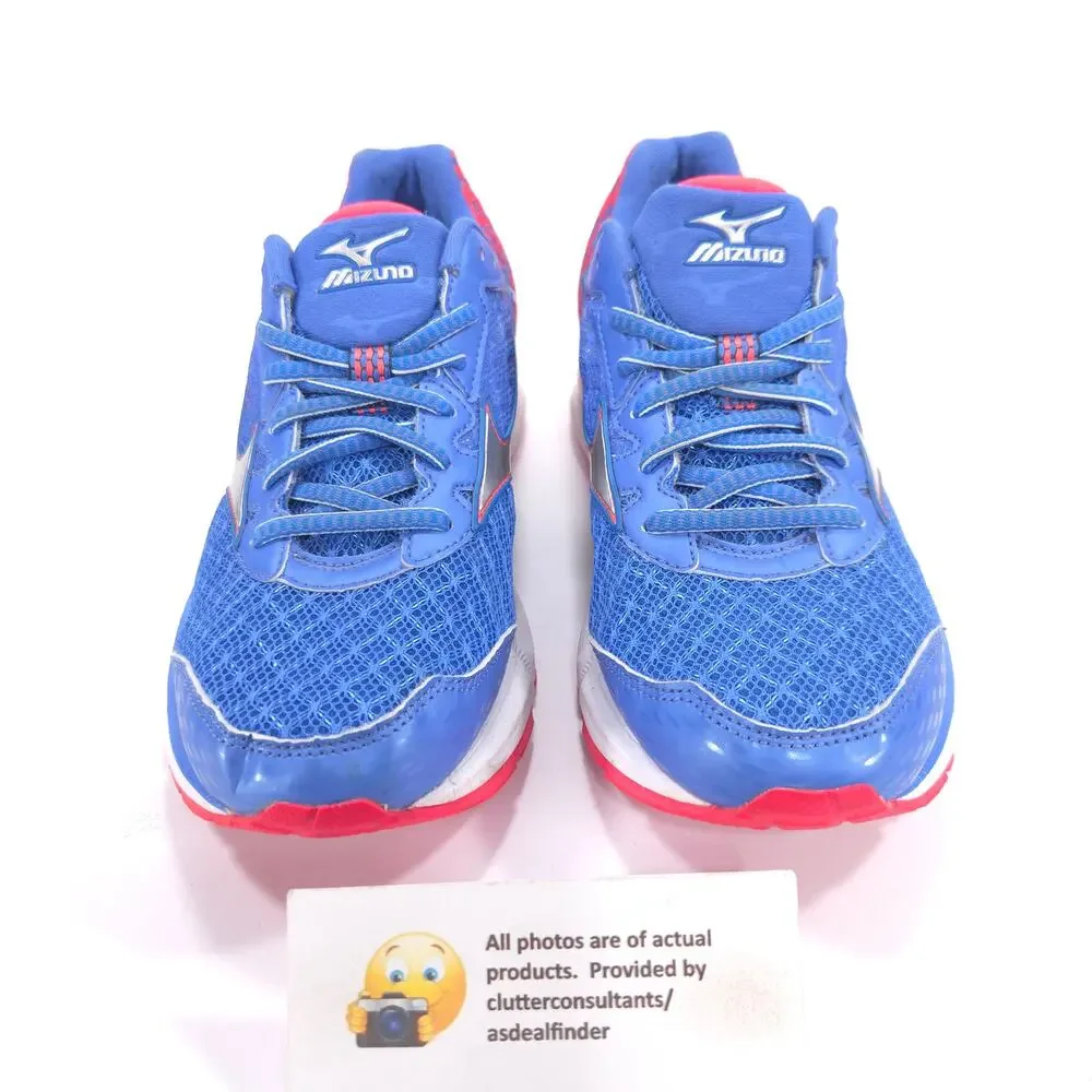 Mizuno Wave Rider 19 Athletic Shoe Womens Size 7.5 J1GD160301 Blue Red